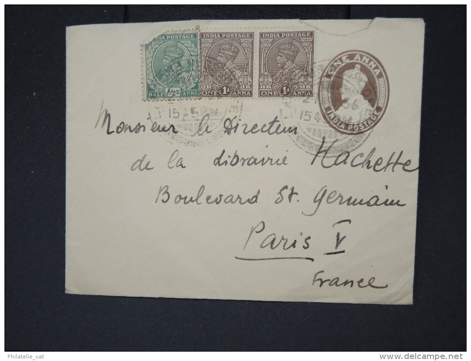 GB-INDE-entier Postal ( Enveloppe) Pour La France En 1936   A Voir  LOT P4659 - 1936-47  George VI