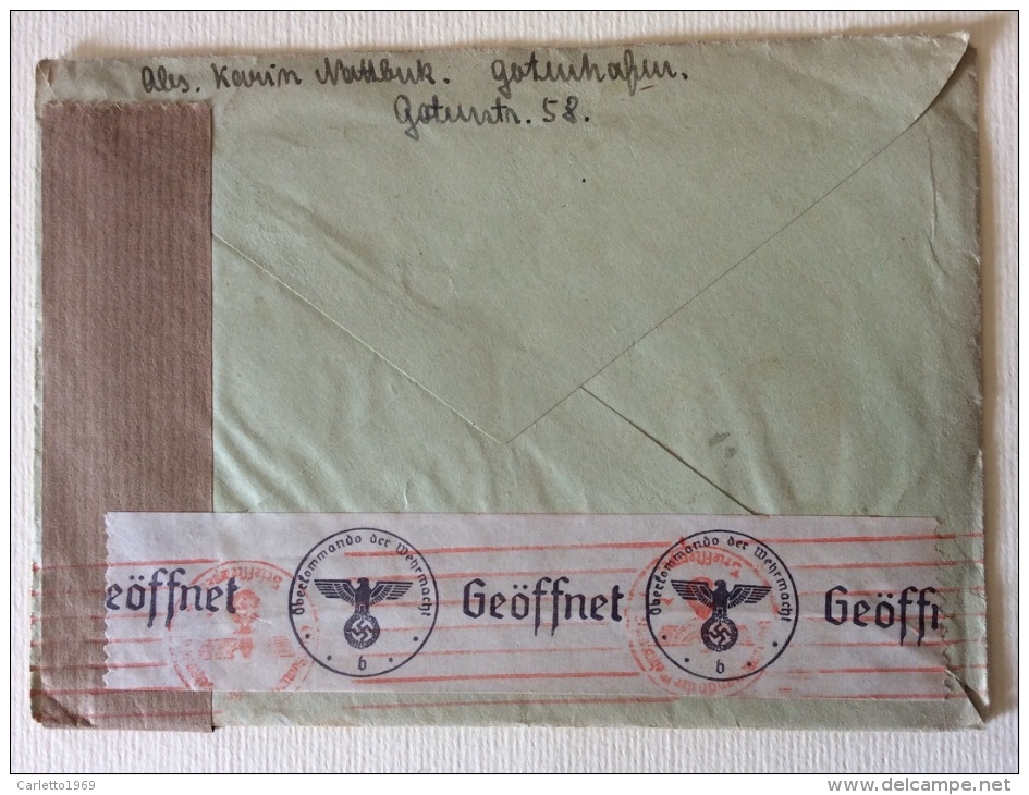 Feldpost Gotenhafen ( Polonia) Timbro Retro Aperto Censura Oberkommando - Documenti