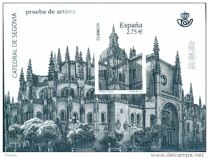 Prueba En Negro De La Catedral De Segovia. - Essais & Réimpressions