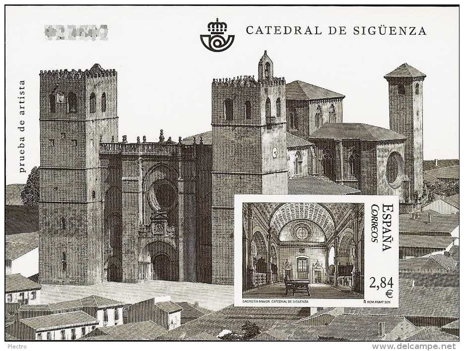 Prueba En Negro De La Catedral De Sigüenza (Guadalajara) - Essais & Réimpressions