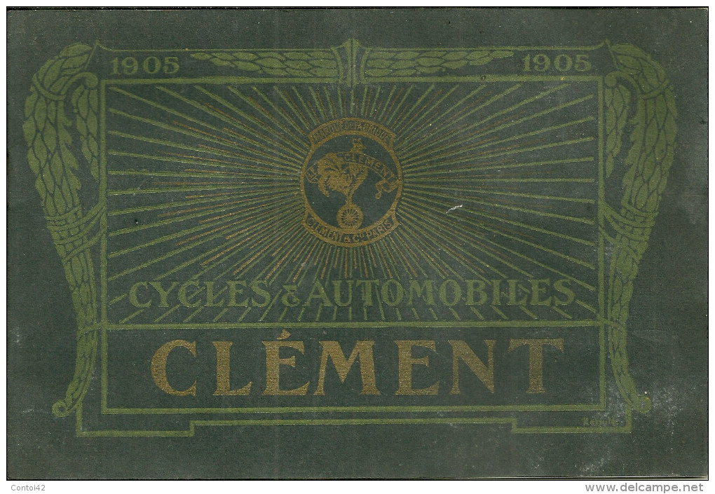 75 PARIS CATALOGUE CYCLES AUTOMOBILES CLEMENT 1905 BICYCLETTE AUTOCYCLETTE VOITURE  CYCLES ASTOR BEAUCAIRE PUBLICITE - Publicités