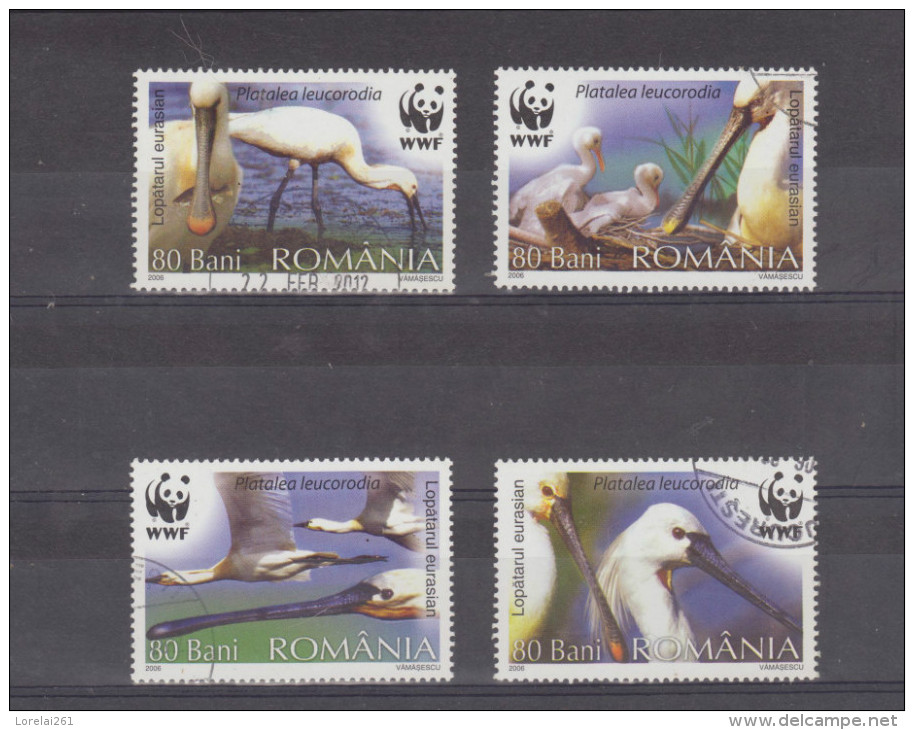 2006  -  Oiseaux Du Danube WWF  Mi No 6134/6137 Et Yv N0 5154/5157 - Gebraucht