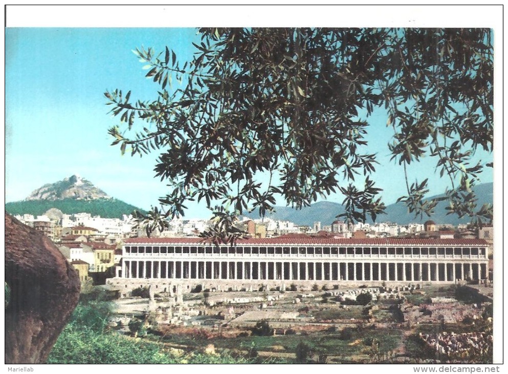 ATENE,STOA OF ATTALOS.VIAGGIATA-NO-1980-FG-E276 - Grèce