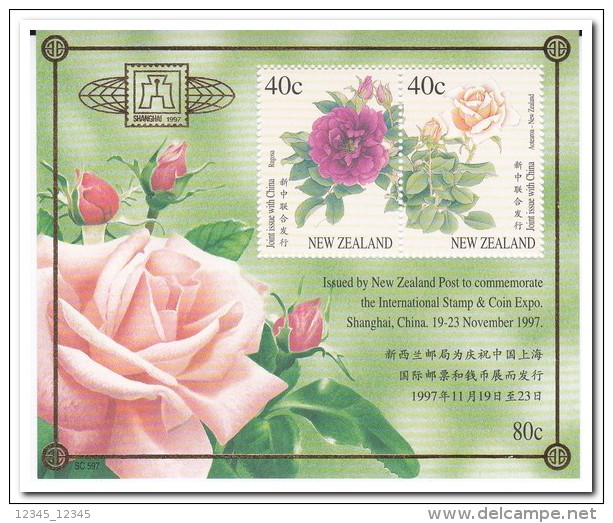 Nieuw Zeeland 1997, Postfris MNH, Flowers, Roses - Nuevos