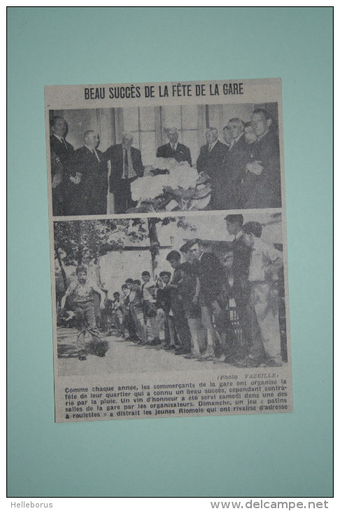 Coupure De Presse 1960 Fête De La Gare RIOM Puy De Dôme 63 - Historical Documents