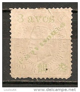 Timbres - Portugal - Macao - 1894 - 20 Reis - - Oblitérés
