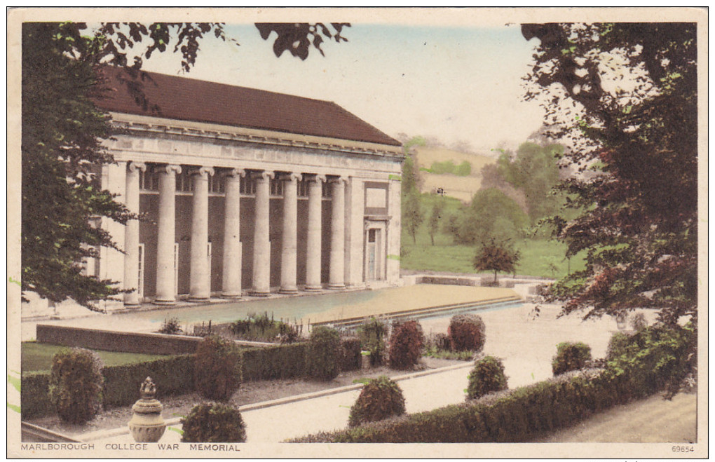 MARLBOROUGH, Wiltshire, England, PU-1930; College War Memorial - Sonstige & Ohne Zuordnung