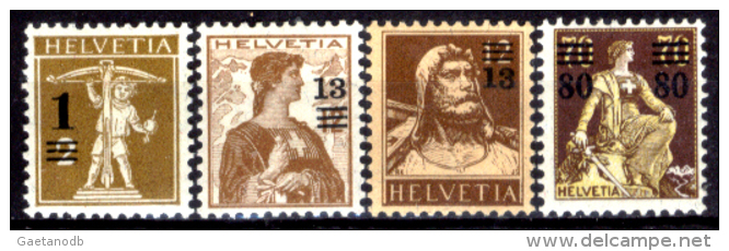 Svizzera-172 - 1915 - Unificato: N. 145/148 (+) MLH - Privi Di Difetti Occulti. - Nuevos