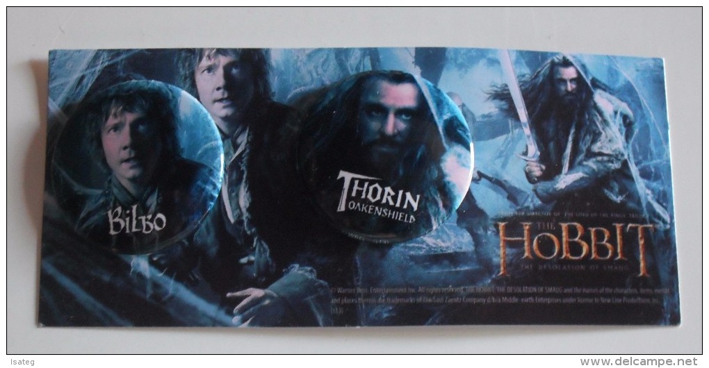 Lot De 2 Badges "the Hobbit" : Bilbo Et Thorin - Otros