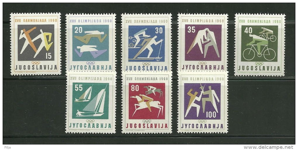 Yugoslavia Athletics Michel Cat. 909 - 916 MNH - Ongebruikt