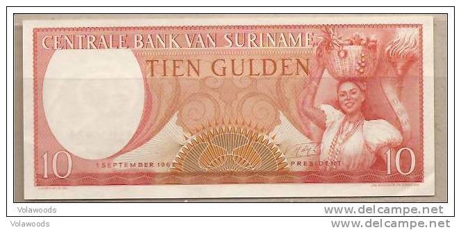 Suriname - Banconota Non Circolata Da 10 Fiorini - 1963 - - Suriname