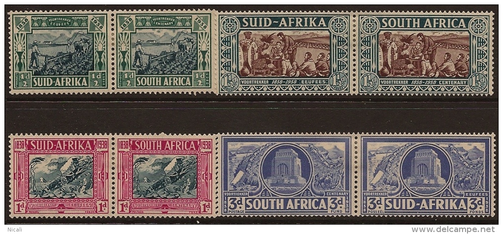 SOUTH AFRICA 1938 Voortrekker SG 76-9 HM PP131 - Ongebruikt