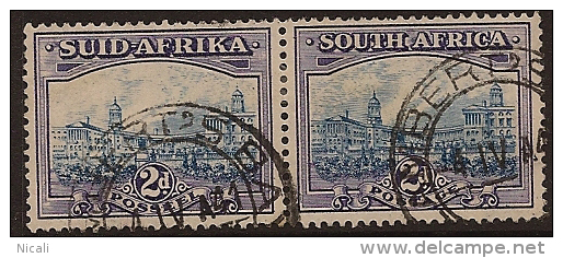 SOUTH AFRICA 1933 2d Pair SG 58 VGU VF231 - Gebruikt