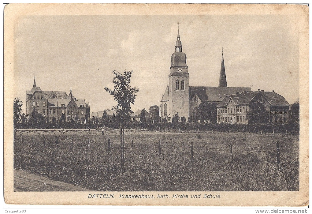 DATTELN  KRANKENHAUSS, KATH, KIRCHE UND SCHULE  Carte Animée - Datteln