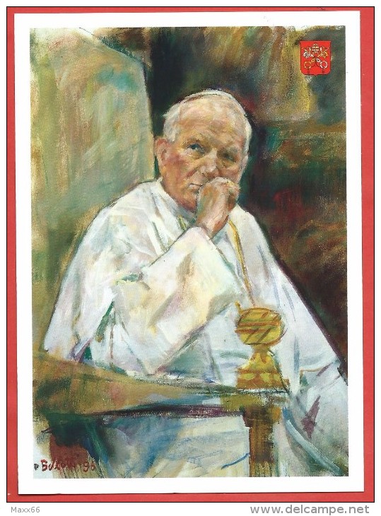 CARTOLINA NV VATICANO - 2002 - Papa Giovanni Paolo II  - Dipinto - Annullo Convegno Filatelico ROMAFIL Poste Vaticane - Covers & Documents