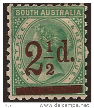 SOUTH AUSTRALIA 1891 2 1/2d On 4d SG 229 HM SL244 - Nuevos