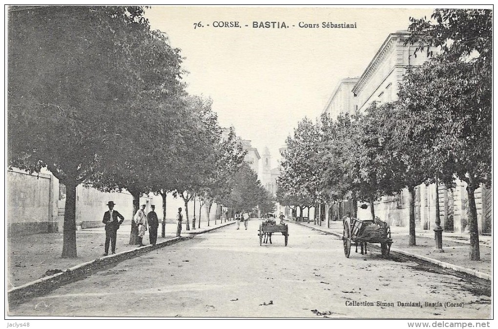 BASTIA  Cpa(2B)  Cours SEBASTIANI  Belle Animation @@ RARE  @@ - Autres & Non Classés