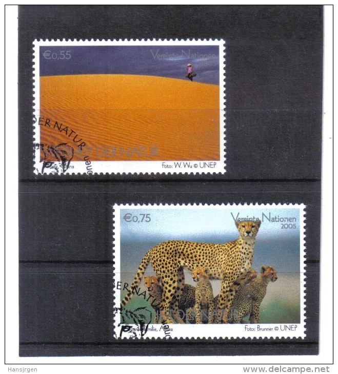 KP327  UNO WIEN 2005  MICHL 439/40  WEISHEIT Der NATUR Used / Gestempelt - Used Stamps