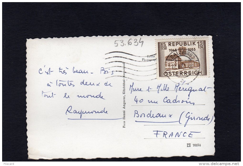 53634    Francia,   Kirchberg  Mit  Grossen Rettenstein,  VG  1956 - Kirchberg