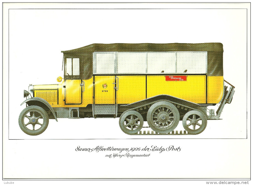 PTT Form 995.25   "Saurer Allwetterwagen 1926 Der Eidg. Post"  (Chur - Lenzerheide - Chur)            1983 - Bus & Autocars