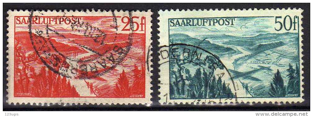 Saarland 1948 Mi 252-253, Gestempelt, Flugpost (Air Mail) [140515XII] - Oblitérés