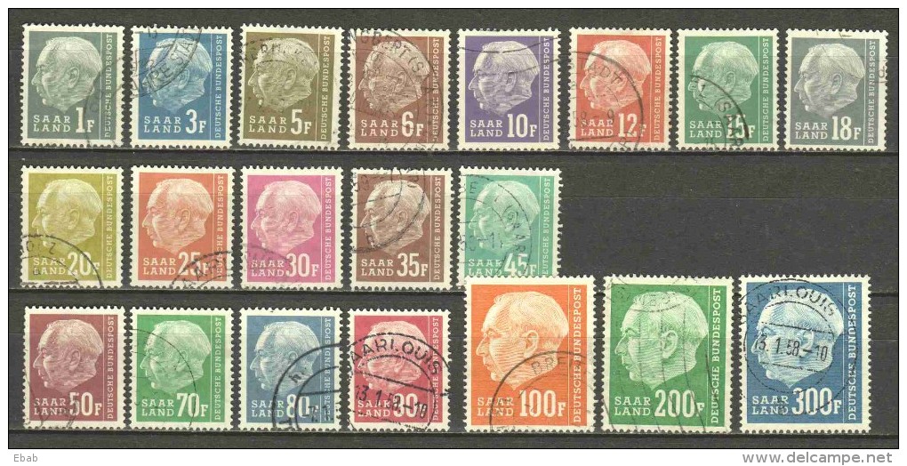 Germany Saarland 1957 Mi 409-428 - Gebraucht