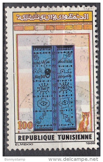 Tunisia, 1988 -  100m Decorative Doorways - Nr.952 Usato° - Tunisia