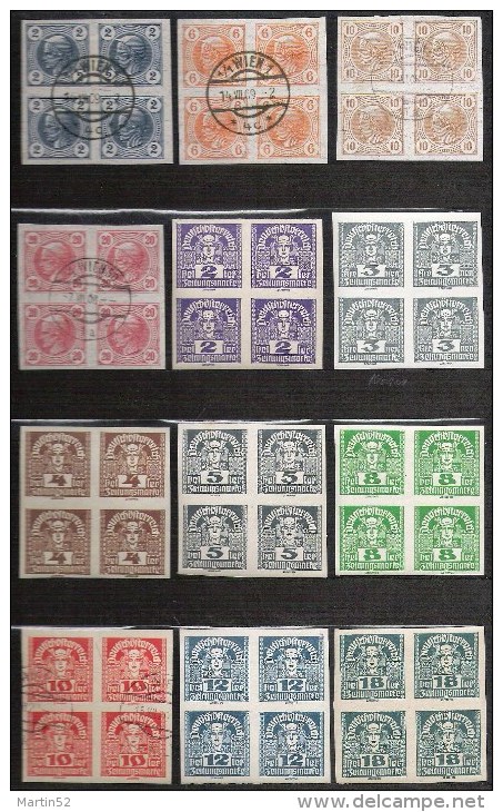 ALTE 4er-Blocks 1899-1954, Meistens O, Zum Einzelpreis X 4 = Michel 2006 € 512.00 - Colecciones