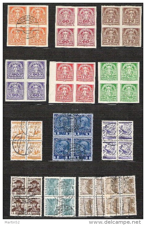 ALTE 4er-Blocks 1899-1954, Meistens O, Zum Einzelpreis X 4 = Michel 2006 € 512.00 - Collections