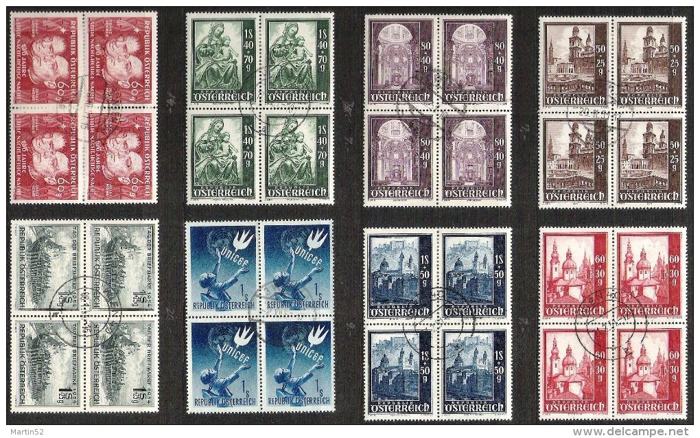 ALTE 4er-Blocks 1899-1954, meistens o, zum Einzelpreis x 4 = Michel 2006 € 512.00