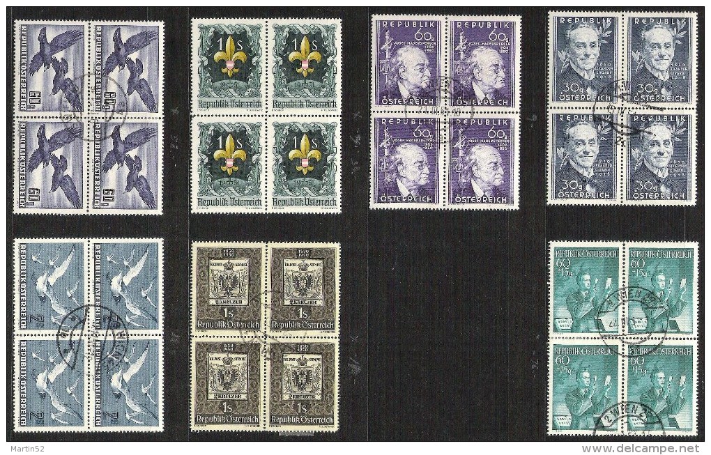 ALTE 4er-Blocks 1899-1954, meistens o, zum Einzelpreis x 4 = Michel 2006 € 512.00