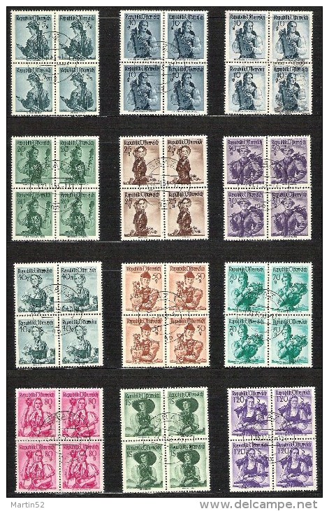 ALTE 4er-Blocks 1899-1954, meistens o, zum Einzelpreis x 4 = Michel 2006 € 512.00