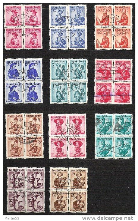 ALTE 4er-Blocks 1899-1954, meistens o, zum Einzelpreis x 4 = Michel 2006 € 512.00