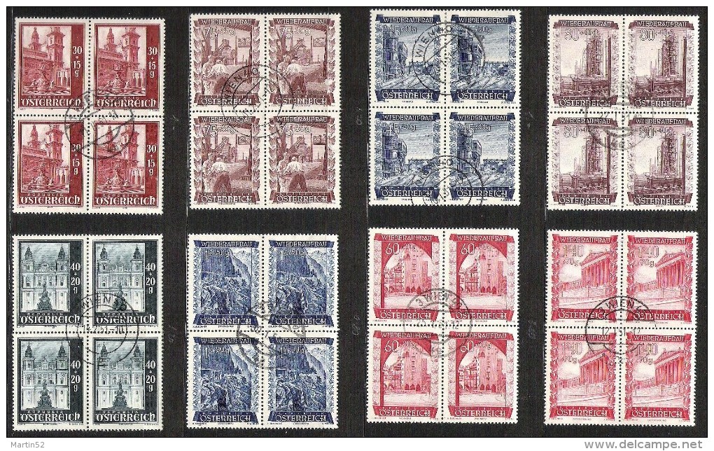 ALTE 4er-Blocks 1899-1954, meistens o, zum Einzelpreis x 4 = Michel 2006 € 512.00