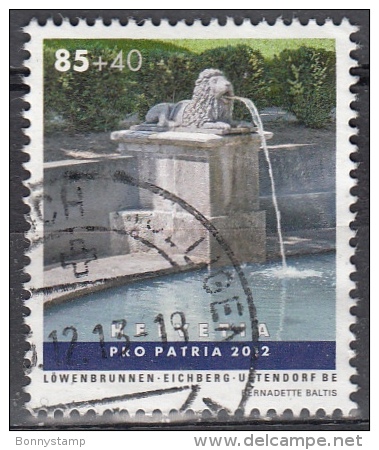 Svizzera, 2012 - 85 + 40fr Eichberg Estate Lion Fountain - Nr.B749 Usato° - Gebraucht