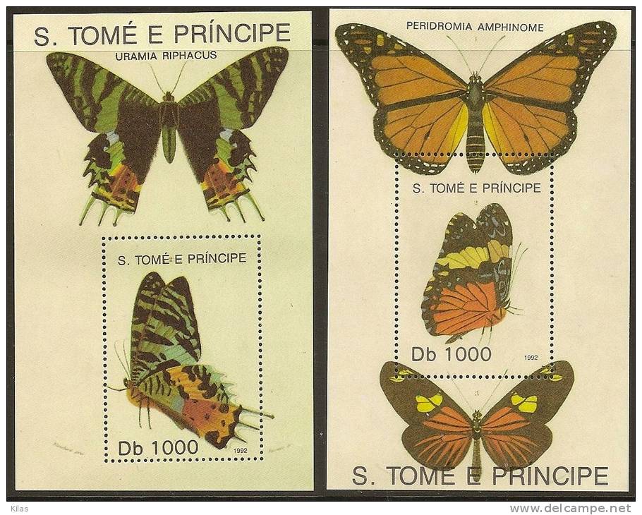 SAO TOME AND PRINCIPE 1992  Butterflies - Schmetterlinge