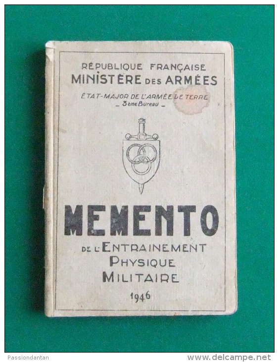 Mémento De L'entraînement Physique Militaire Français - Année 1946 - Français