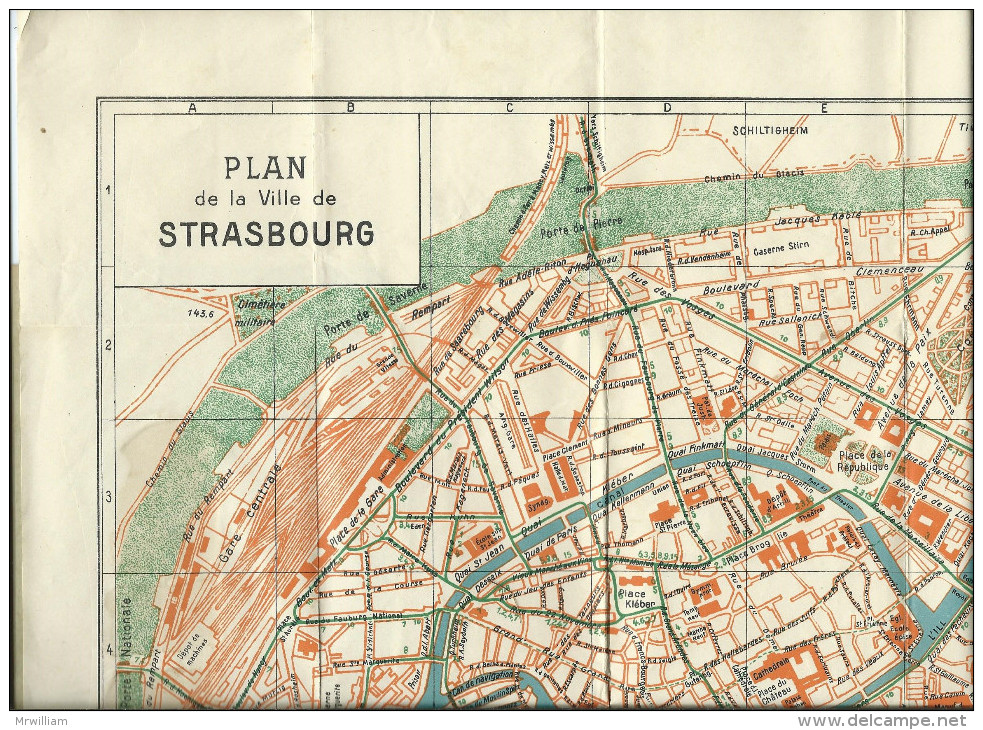 Guide AMMEL de la Ville de STRASBOURG (67) / Nouvelle et ancienne dénomination des rues  + Plan de la ville