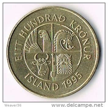 Iceland 1995 100 Kronur - Origine Sconosciuta