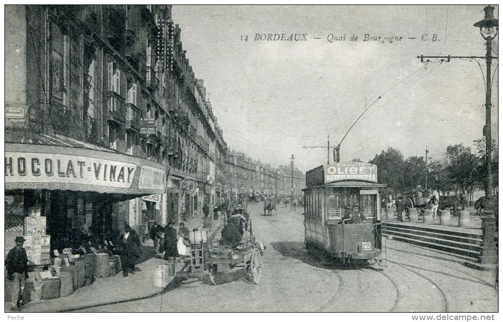 N°6687A -cpa Bortdeaux -quai De Bourgogne -tramway- - Strassenbahnen