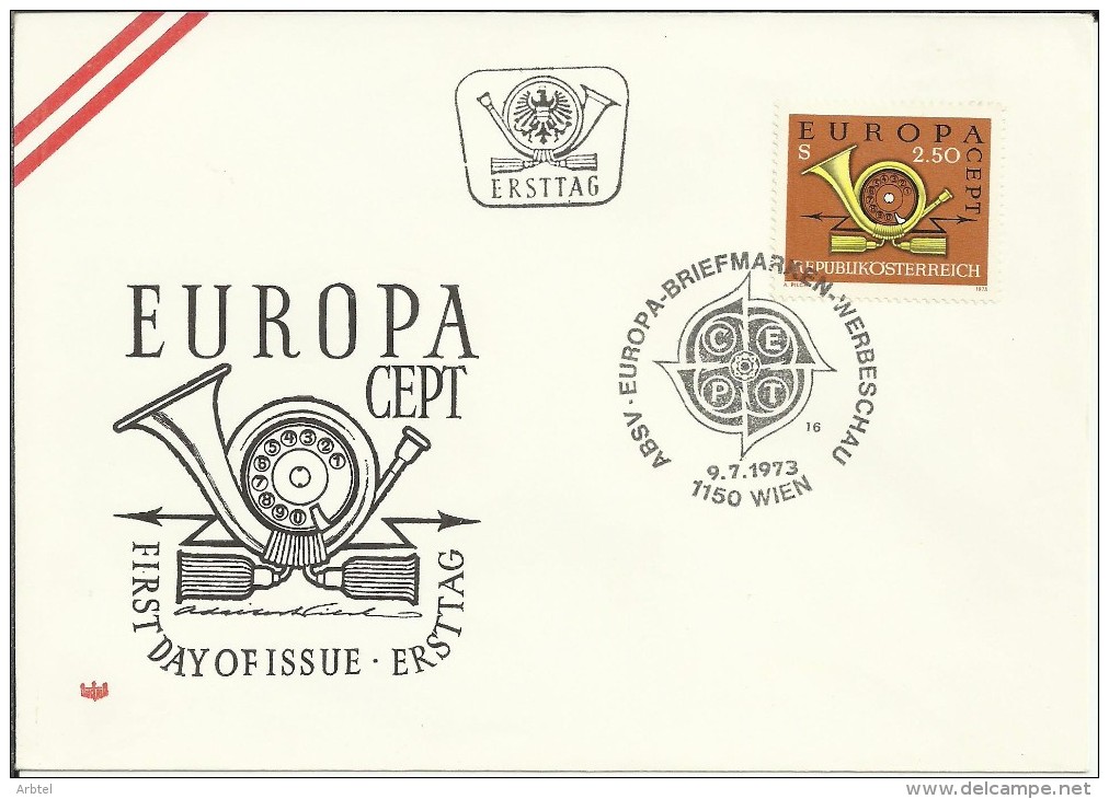 AUSTRIA FDC WIEN EUROPA CEPT 1973 - 1973