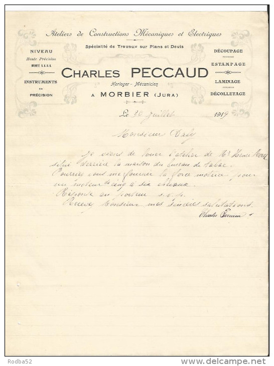 Vieux Papier -Charles Roulland - Costcteur électricien - Moteurs Courant Alternatif Mono Di Triphasé - Vincennes - Electricité & Gaz