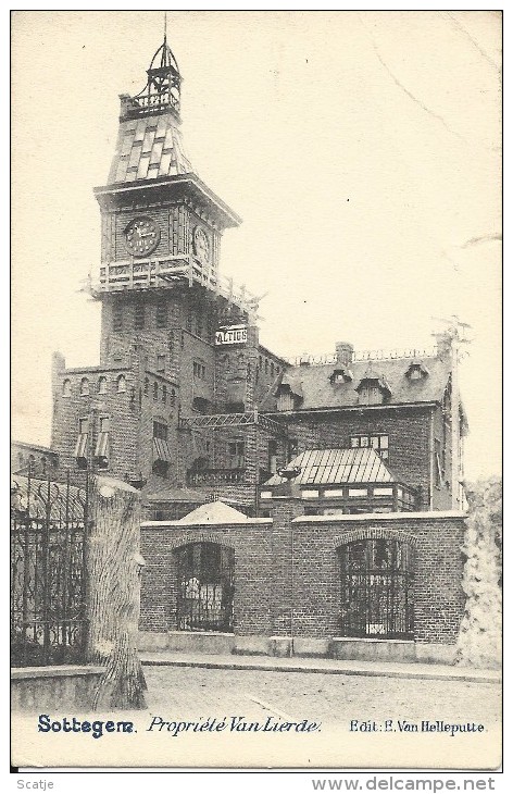 Sottegem.  -   Propriété Van Lierde  (rechts-boven Beschadigd)  1903  Naar  Eecloo - Zottegem