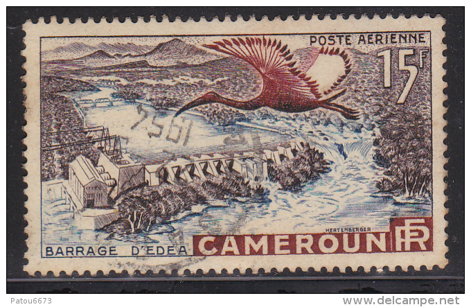 Cameroon Cameroun 1953 Edea's Roadblock" Airmail (Yv PA 43 ) Used, Very Nice - Airmail