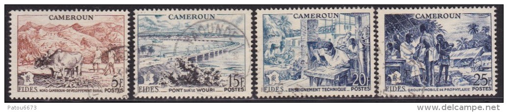 Cameroon Cameroun 1956  "FIDES"  (Yv 300 To 303 ) Used Very Nice - Used Stamps