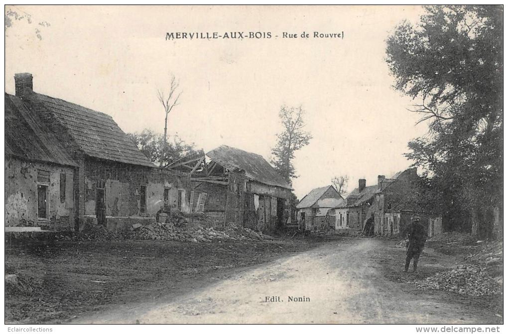 Merville Aux Bois-Ailly Sur Noye     80    Guerre 14/18 Rue De Rouvrel - Altri & Non Classificati