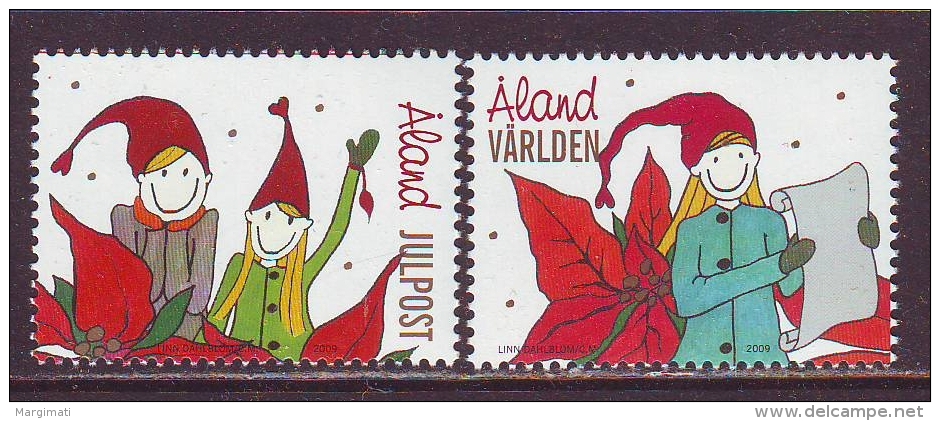 Aland 2009. Christmas 2v. MNH. Pf.** - Unused Stamps