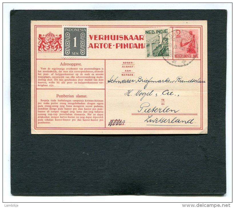 Nederlands-Indië Verhuiskaart 1949 Nr.10 - Netherlands Indies