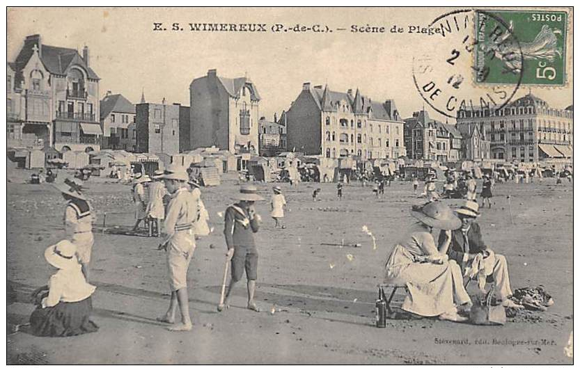 62 WIMEREUX SCENES DE PLAGE ANIME - Andere & Zonder Classificatie