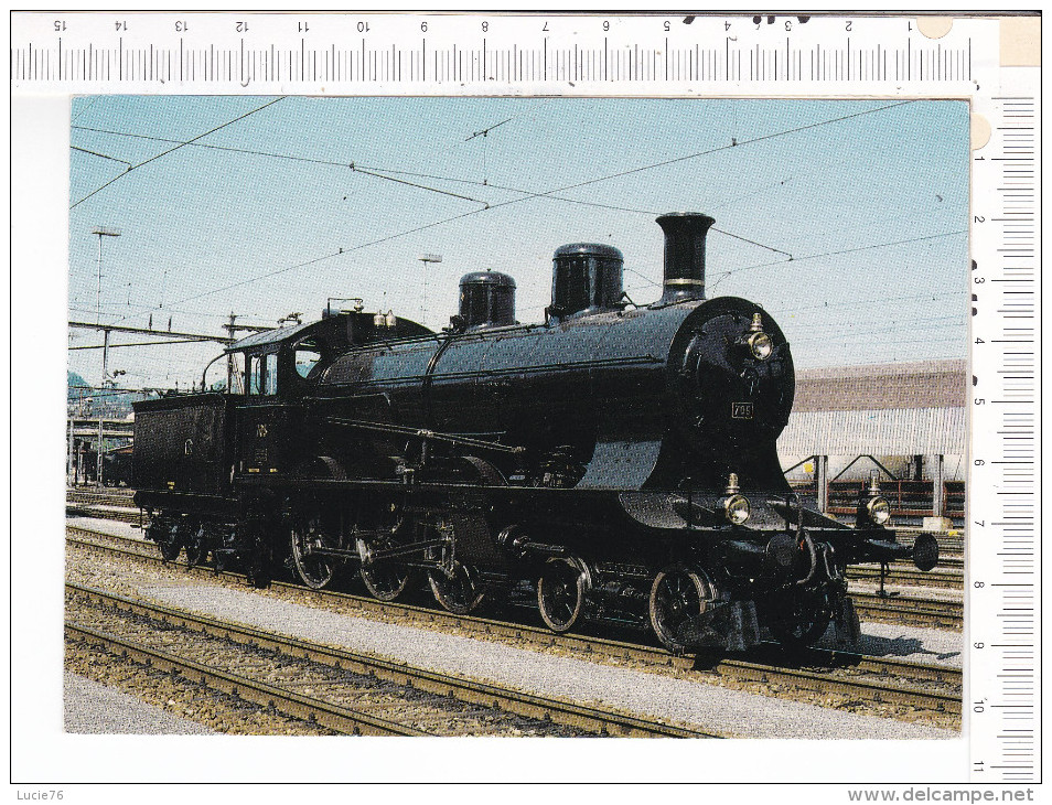 CHEMINS De FER FEDERAUX  SUISSES   -    Locomotive Pour Trains  Rapides  A  3/5  705 -  Musée  Suisse Des Transports - L - Eisenbahnen